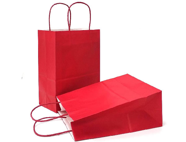 KRAFT PEPR BAG 16x22x8 ASST COLOR