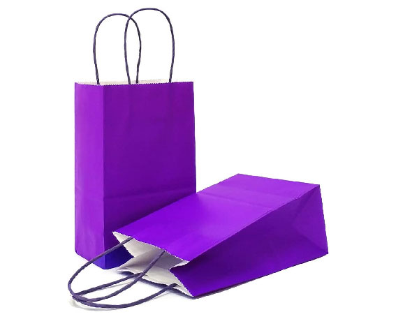 KRAFT PEPR BAG 16x22x8 ASST COLOR