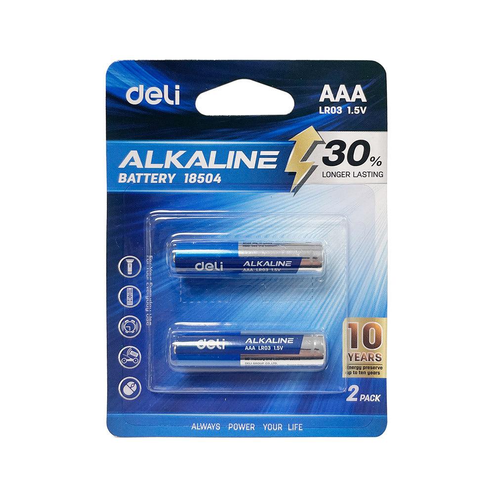 DELI ALKALINE BATTERY AAA 2PCS LR03 1.5V 18504