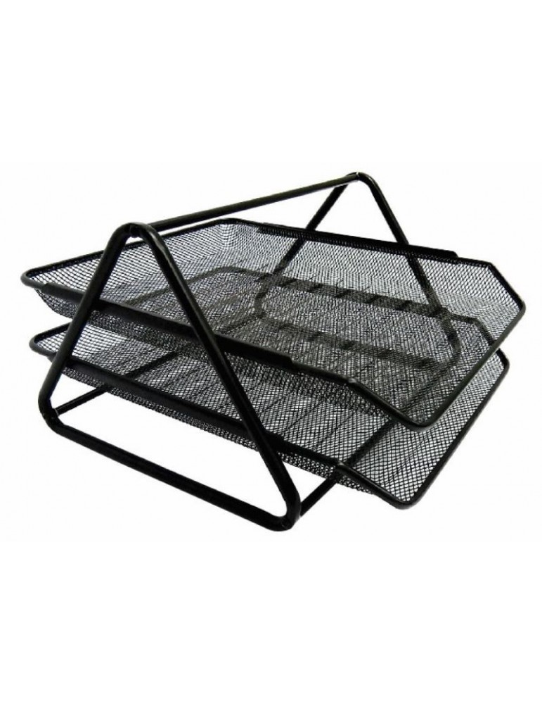 2 TIERS DOCUMENT TRAY BLACK METAL,MOIT2002