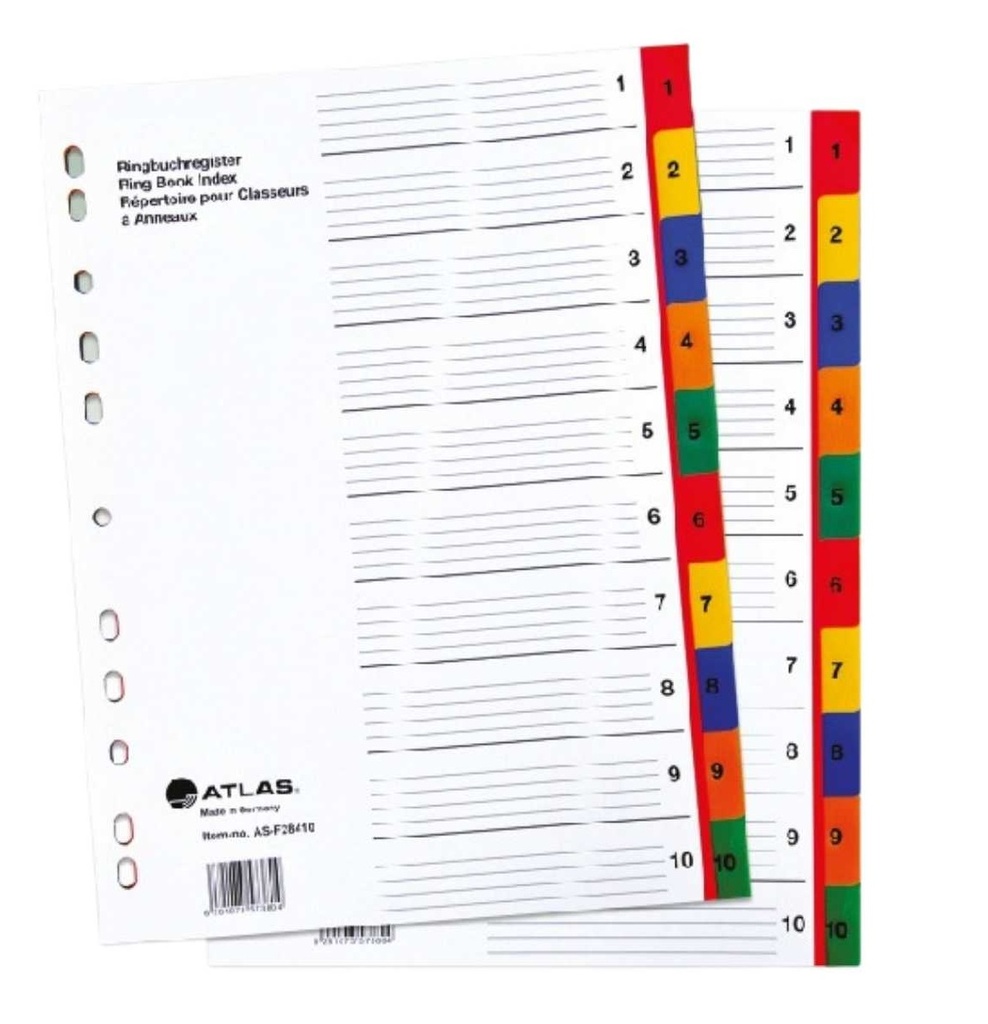 فاصل أطلس ملون من 1 إلى 10 AS-F28410