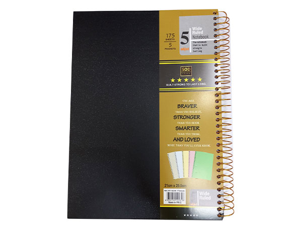 HARD COVER UNIVESITY NOTEBOOK 175SHT 5SUB S117-52