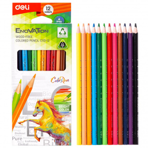 [Pen] DELI ENOVATION WOOD FREE COLOR PENCIL 12COLOR FULL C113-12