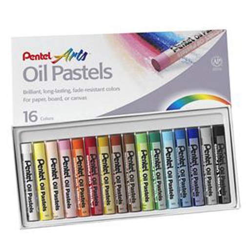 [Color & Clay] PENTEL OIL PASTEL CRAYONES SET 16COL PE-PHN-16AM