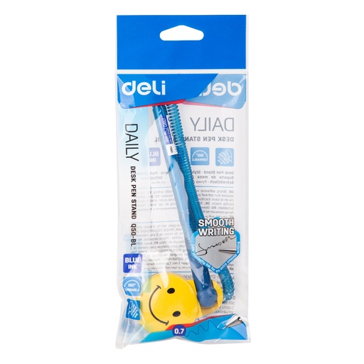[Pen] DELI DESK PEN STAND BLUE 0.7MM Q50-BL