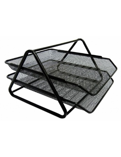 2 TIERS DOCUMENT TRAY BLACK METAL,MOIT2002