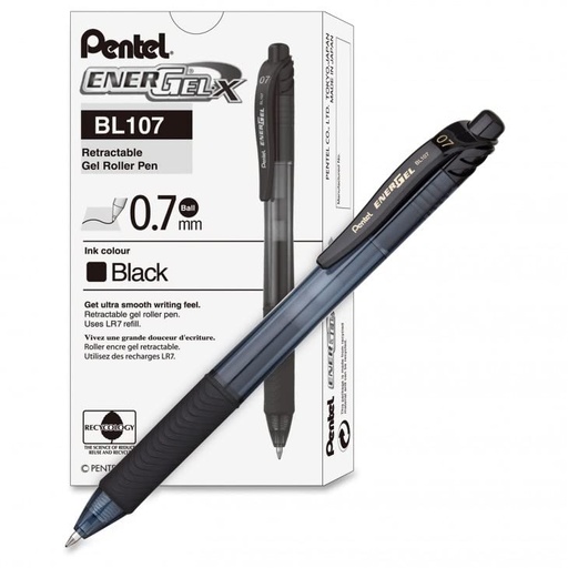 [Pen] ENERGEL-X METAL TIP 0.7MM BK PE-BL107-AH