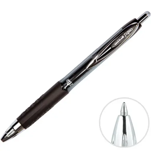 [Pen] UNI BALL SIGNO RETRACTABLE PEN BLACK MI-UMN207-BK