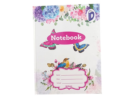 HARD COVER ENGLISH NOTEBOOK 100SHT B-100