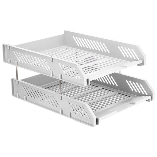 [Office] DELI SIMPLI FILE TRAY 2TIER 9208L-GREY