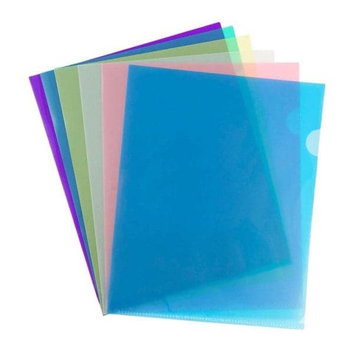 ATLAS L-SHAPE CLEAR FILE A4 180MIC PKT= 12PCS AS-F31428