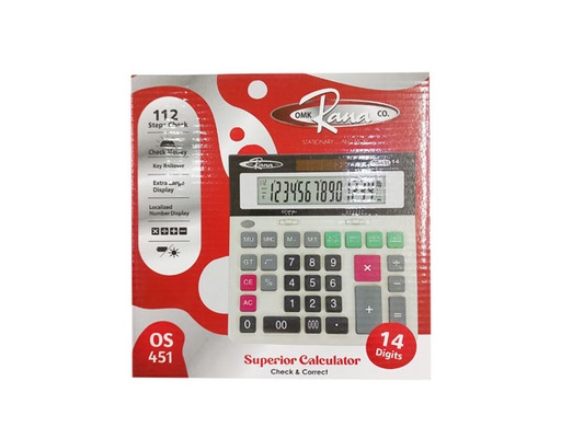 RANA CALCULATOR 112 STEPS CHECK 14 DIGITS OS-451